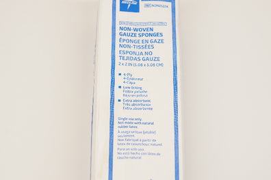 Medline NON25224 Non-Woven Gauze Sponges 2 x 2inch, 4-Ply - Pack of 200